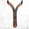 pendentif cuivre fermeture éclair ouverte braguette