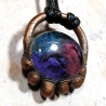 Pendentif méduse cuivre  nébuleuse galaxie galaxy pieuvre poulpe octopus