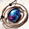 pendentif galaxy cuivre galaxie artisanal créateur créatrice